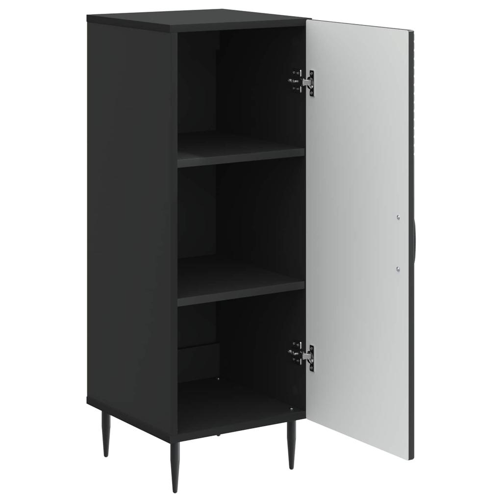 Sideboard In Black 33 X 34.5 X 89.5 Cm Particleboard