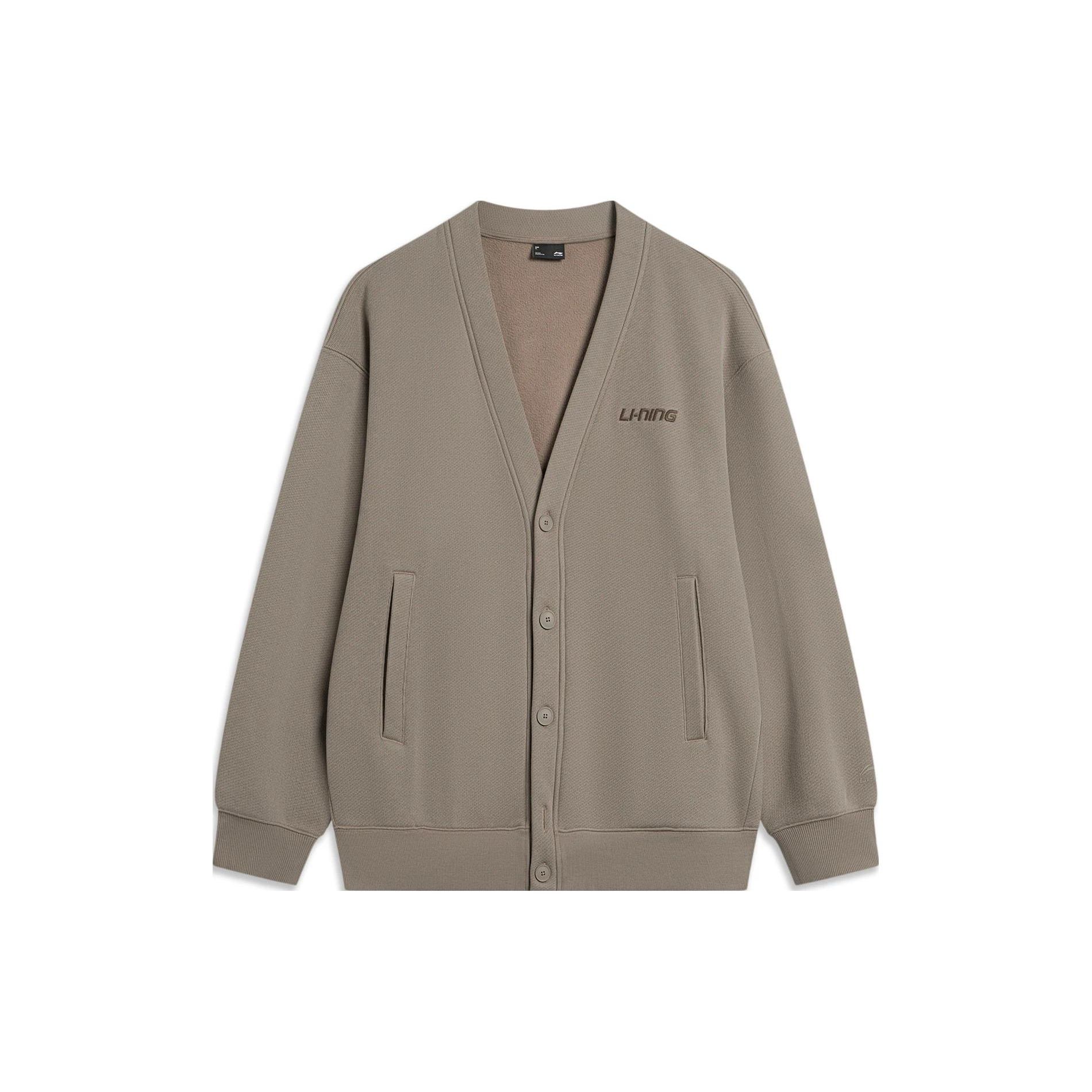 

Li Ning Серия спортивной моды Флисовая теплая толстовка с принтом букв Унисекс Толстовка Коричневая AWDTB65-5 L