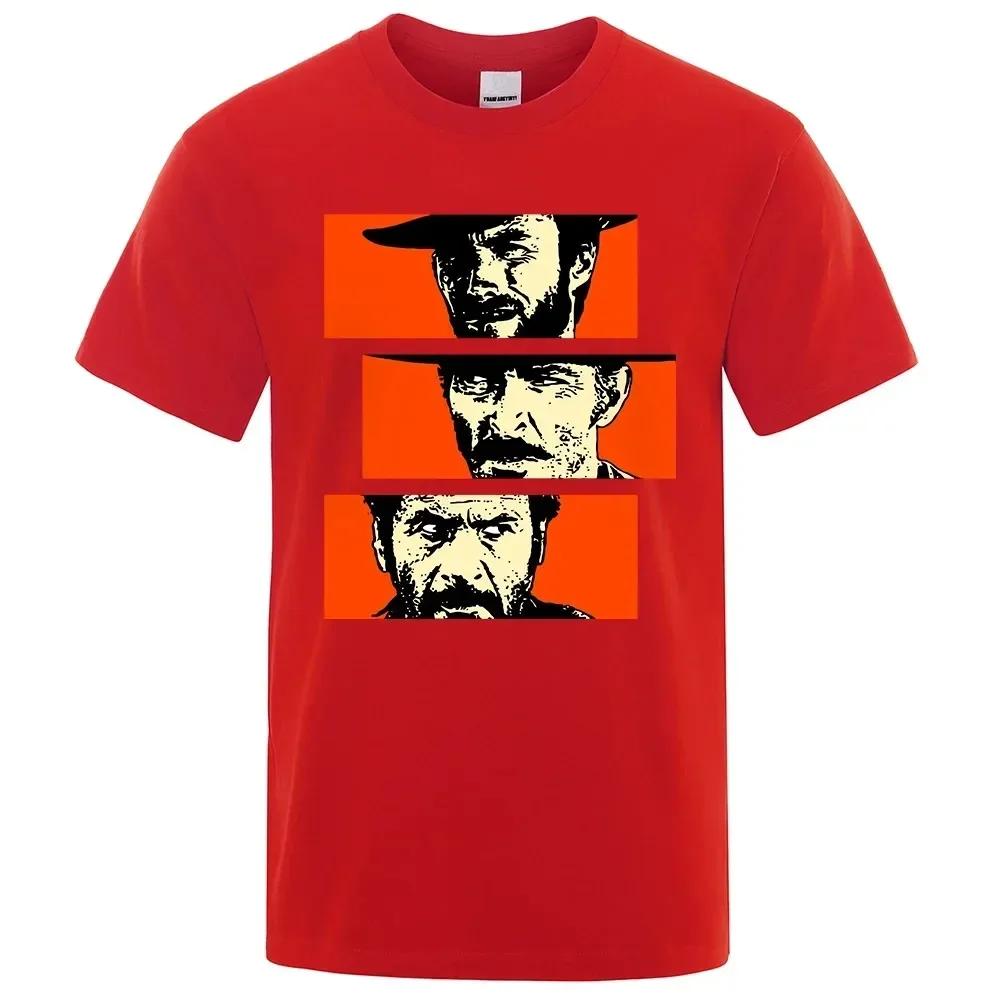 Sommer Herren T-Shirt The Good The Bad and Ugly Blondie Angel Eyes Tuco Cowboy Bedrucktes T-Shirt Oversized T-Shirt Herren Kleidung