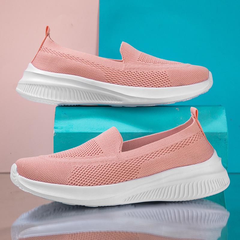 

Дышащие сетчатые ультралегкие удобные туфли для мам, повседневные туфли на одной педали 42 розовый