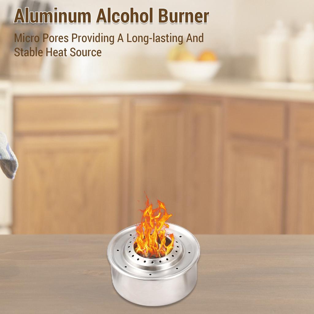 Alcohol Stove Stainless Steel Portable Alcohol Burner Stove with Fire Extinguishing Lid for Outdoor Camping
