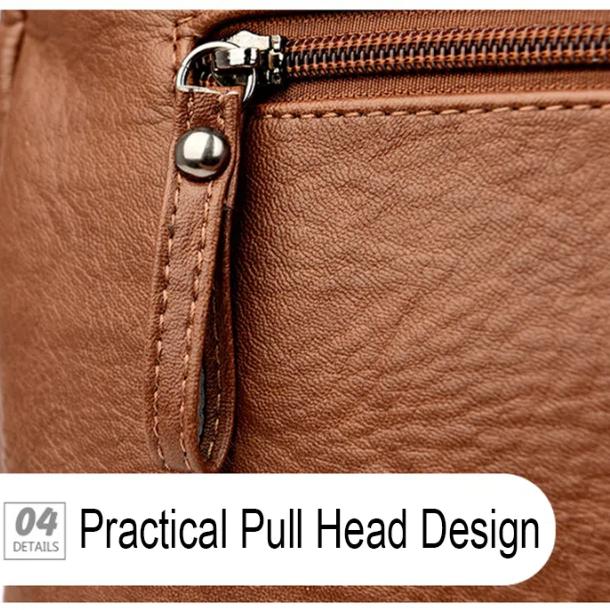 Multiple Pockets Women's Bags Handbag for Women Sac High Quality Soft Leather Bag Luxury Designer Crossbody Shoulder Bags