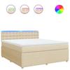 Maison Exclusive - Slatted Bed Base with Cream Mattress 180x200 Cm Fabric