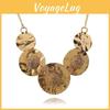 Sunflower Flower Pendant Necklace In Alloy With Gold Plating For Men And Women