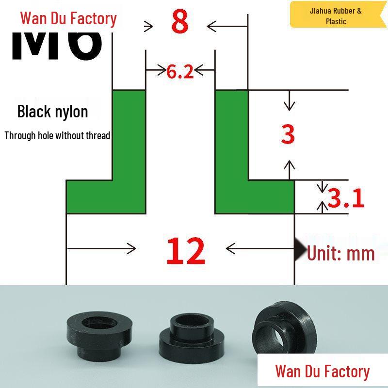 T-Shaped Nylon Insulating Bushing Spacer for M3-M35 Threads