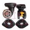 1 Pair Durable Mute Brake Luggage Wheels Replacement Swivel Black Universal Wheel Suitcase Wheels Luggage Repair