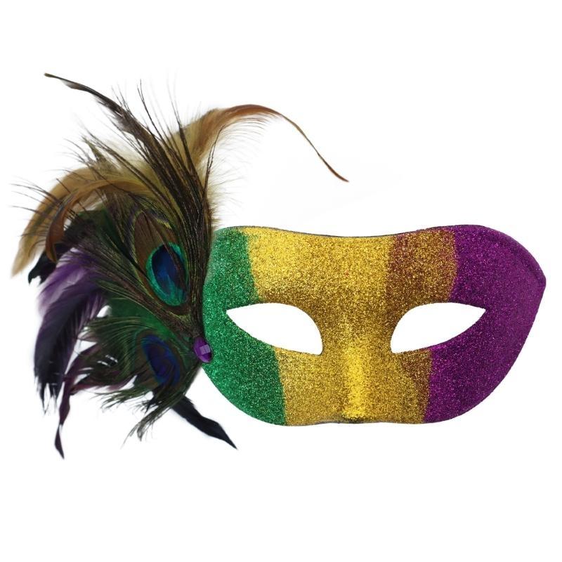 10 sets of carnival full-face mask painting kits, handheld rod-shaped bead chains, paired Sequineded spherical decorations,