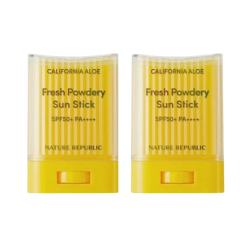 Nature Republic California Aloe Fresh Powdery Sun Stick 24g+24g Korea Beauty