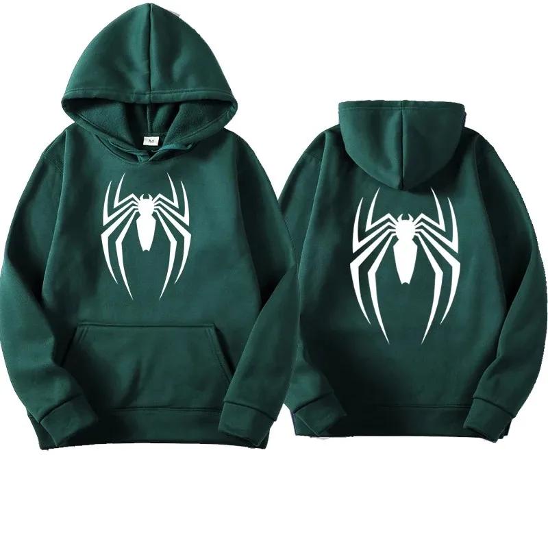 2025 New Women's Hoodie Street Fashion Spider Print Sportswear Casual Fun Loose Hoodie Spider Man Women's Wear