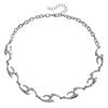 New Punk Silver Color Thorny Choker Necklace for Women Men Hip Hop Rock Metal Irregular Flame Shape Necklaces Jewelry