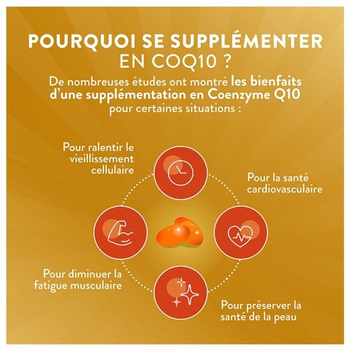 Coenzyme q10 - ubiquinone 200mg + vitamine c - complément peau anti-âge &amp; anti-rides - 120 capsules - nutri&amp;co
