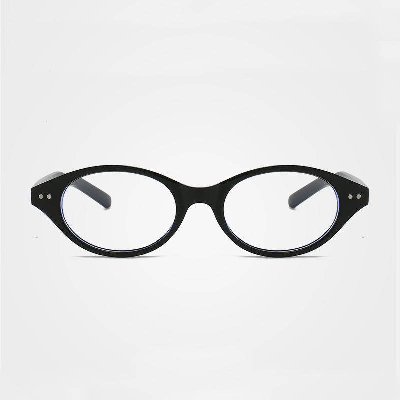 Vintage Oval Glasses for Women Anti Blue Light Retro Korean Style Female Decorative Eyewear