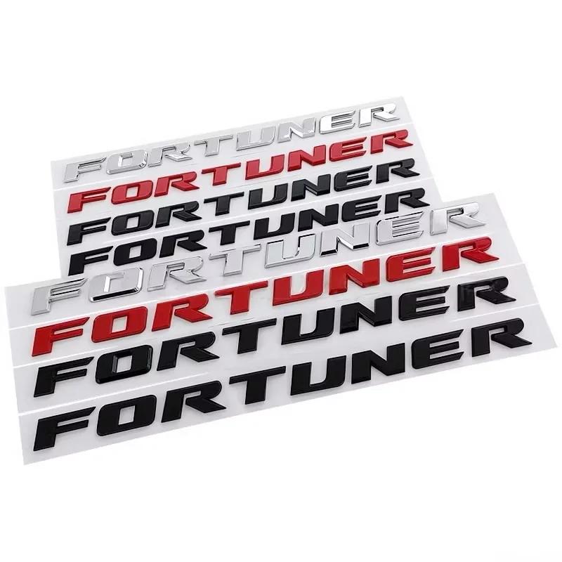 dclky10 1pc 3D ABS FORTUNER Letters Emblem Stickers for Toyota Fortuner Car Front Hood Bonnet Grill Trunk Badge car Accessories