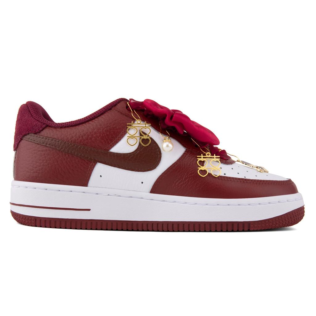 Nike Air Force 1 Slip Resistant Abrasion Resistant Low Top Skateboard Shoes Men's Burgundy HM9483-100(Team943-SBOX