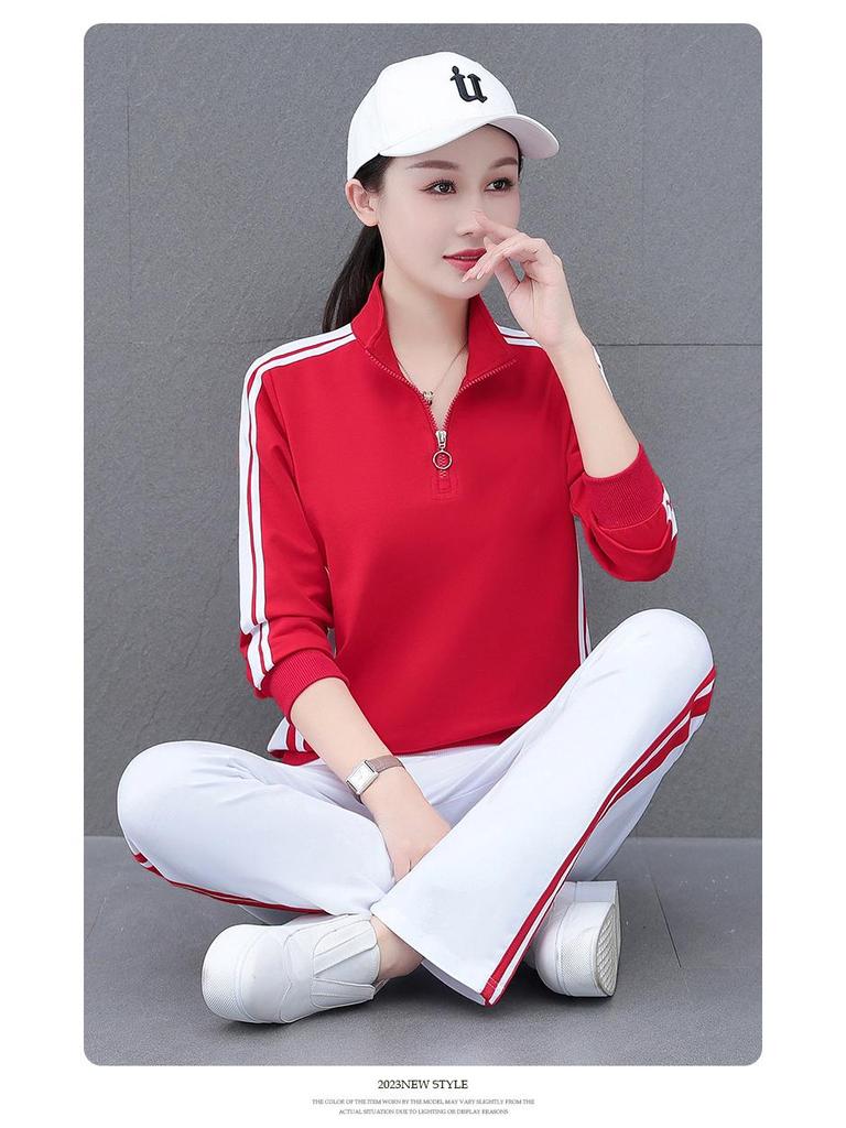 Tianhuan Dam Casual Slim Fit Vår/Höst Tvådelad Tröjset