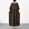 Krátký rukáv Plus size Bavlněné vintage květinové nové šaty pro ženy ležérní volné dlouhé letní šaty