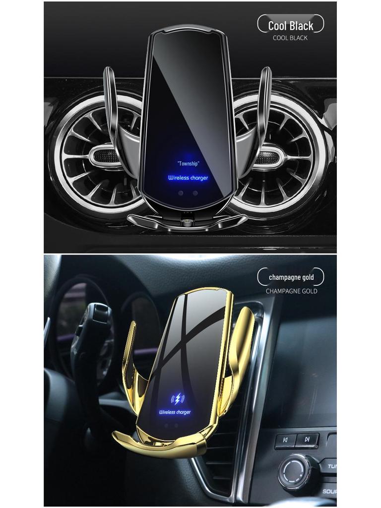 Q3 Wireless Car Charger Mount: 15W Automatic Clamping Phone Holder for Navigation