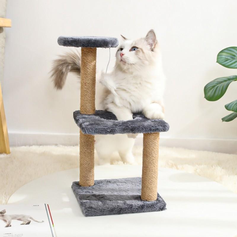Pet Cat Scratcher Tower With Pvc Construction For Climbing And Exercise