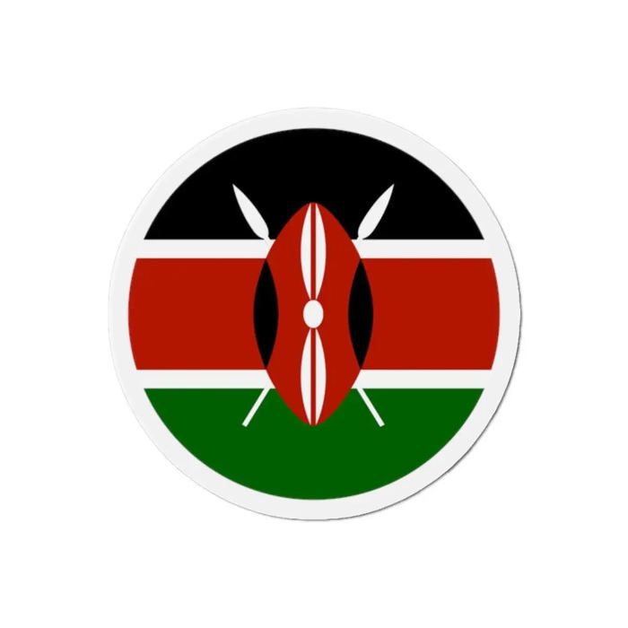 Aimant Rond - Multicolore - Kenya - 10 Cm - 50 Pièces - Résine Synthétique