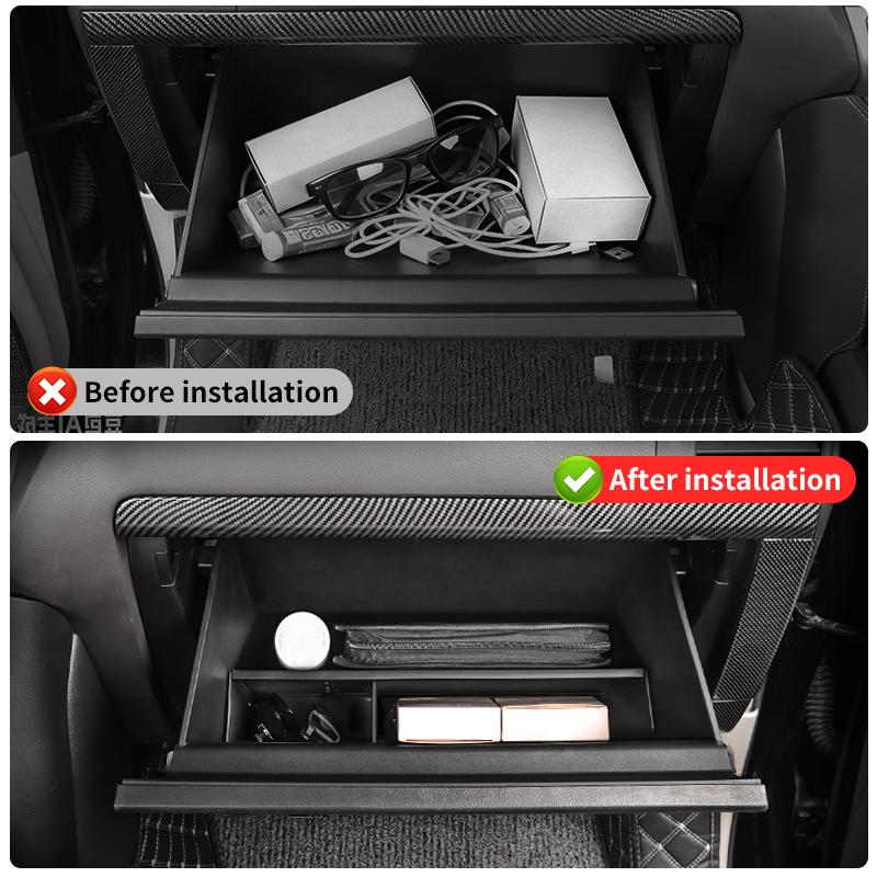 For Toyota Land Cruiser Prado LC150 150 2010-2023 Glove Compartment Divider nti-Skid Storage Box Insert Interior Accessories
