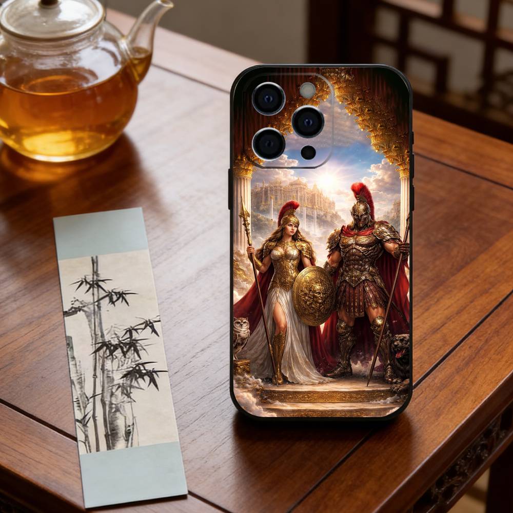 Athena Phone Case For iPhone 17, 16,15,14,13,12,11 Plus,Pro Max, Others Soft Black Cover iPhone17