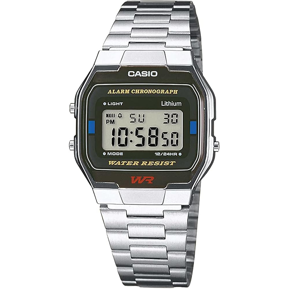 [Casio] CASIO Цифровые часы Серия Vintage A163WA-1QES для Мужчин, Женщин и Детей – Серебристый – Внутрен...