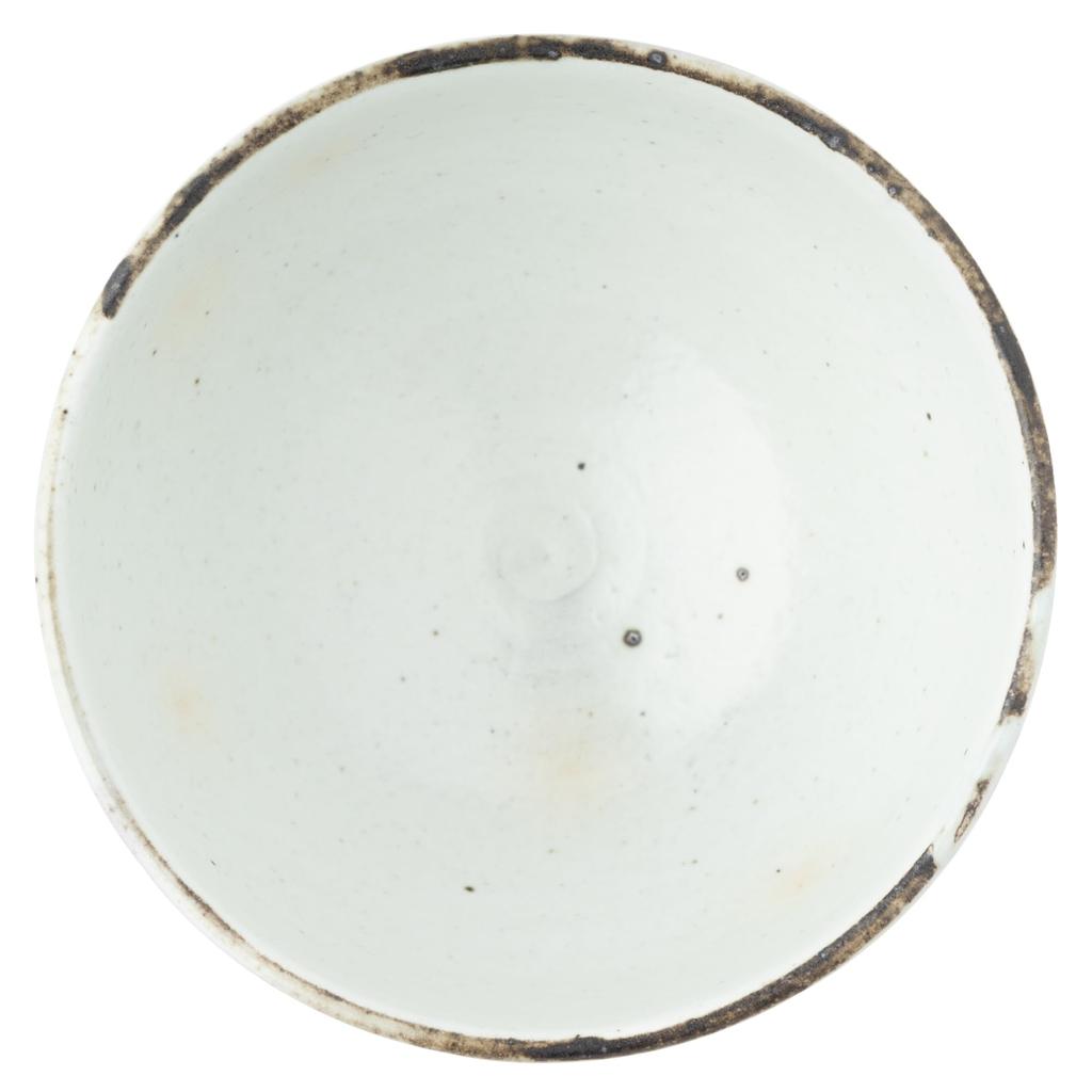 Marui Seito Shigaraki Ware Hechimon Soup Diameter Powdered Iron Bowl, 11cm, Scattering, White, MR-3-4213