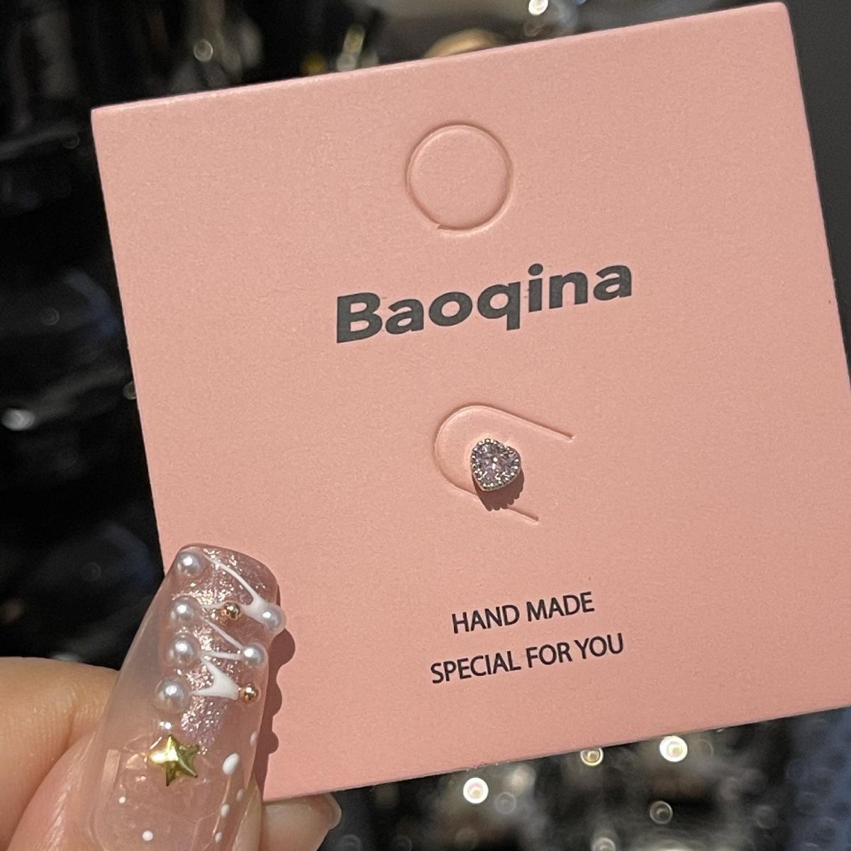 

Коллекция сережек-колец из титановой стали, подходящих для сна, с розовым цирконом