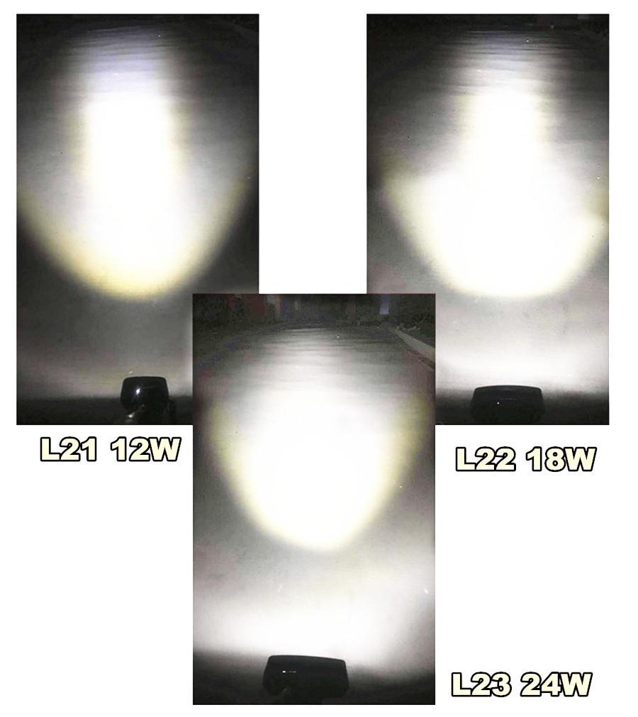 1Pair 24W Off Road Car 6000K Led Work Light Bar Headlight Waterproof With Switch