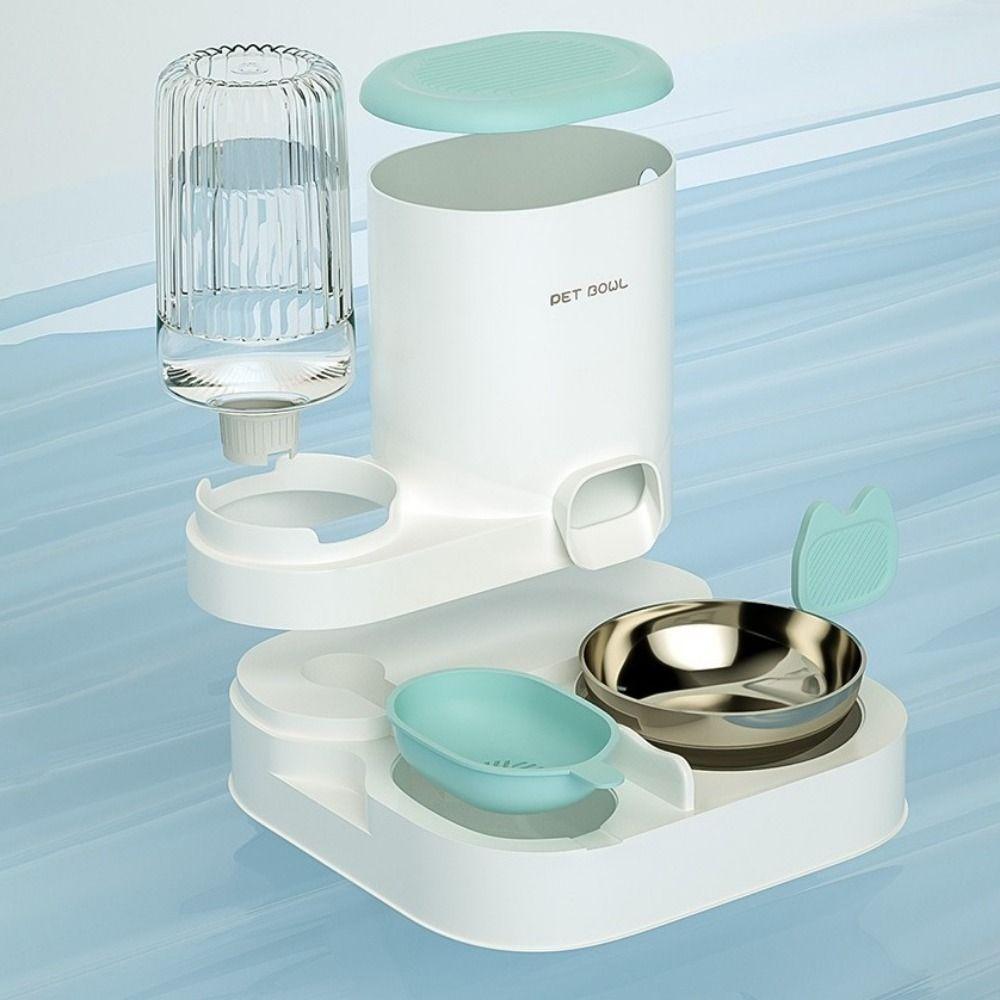 Separate Design 2 in 1 Cat Food Dispenser Large Capacity Automatic Cat Water Feeder  Home
