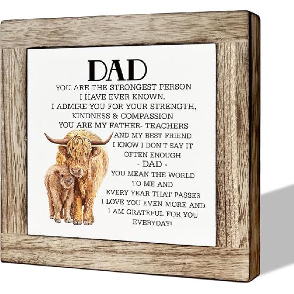 A Prayer for My Dad Sign for Father's Day, Wooden Box Signs for Home Decor, Farmhouse Decor for Dad Room, Sentimental Gift for Dad, Dad Birthday Gift