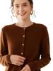 Damen Kaschmir Rundhals Einreiher Cardigan Pullover - Mittel-Dick - Frühling/Herbst