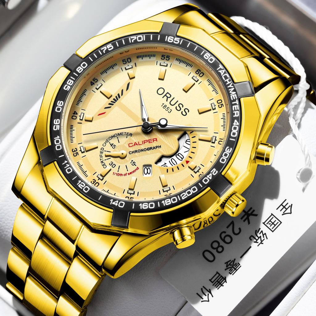 Casaro Watch Business Fashion Calendar Quartz Watch Luminous Men'S Watch Large Dial