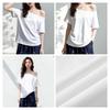 MJ STYLE Women's Off-Shoulder Short Sleeve T-Shirt