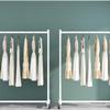 Adjustable Floor-Standing Clothing Rack with Wheels for Women's and Children's Wear