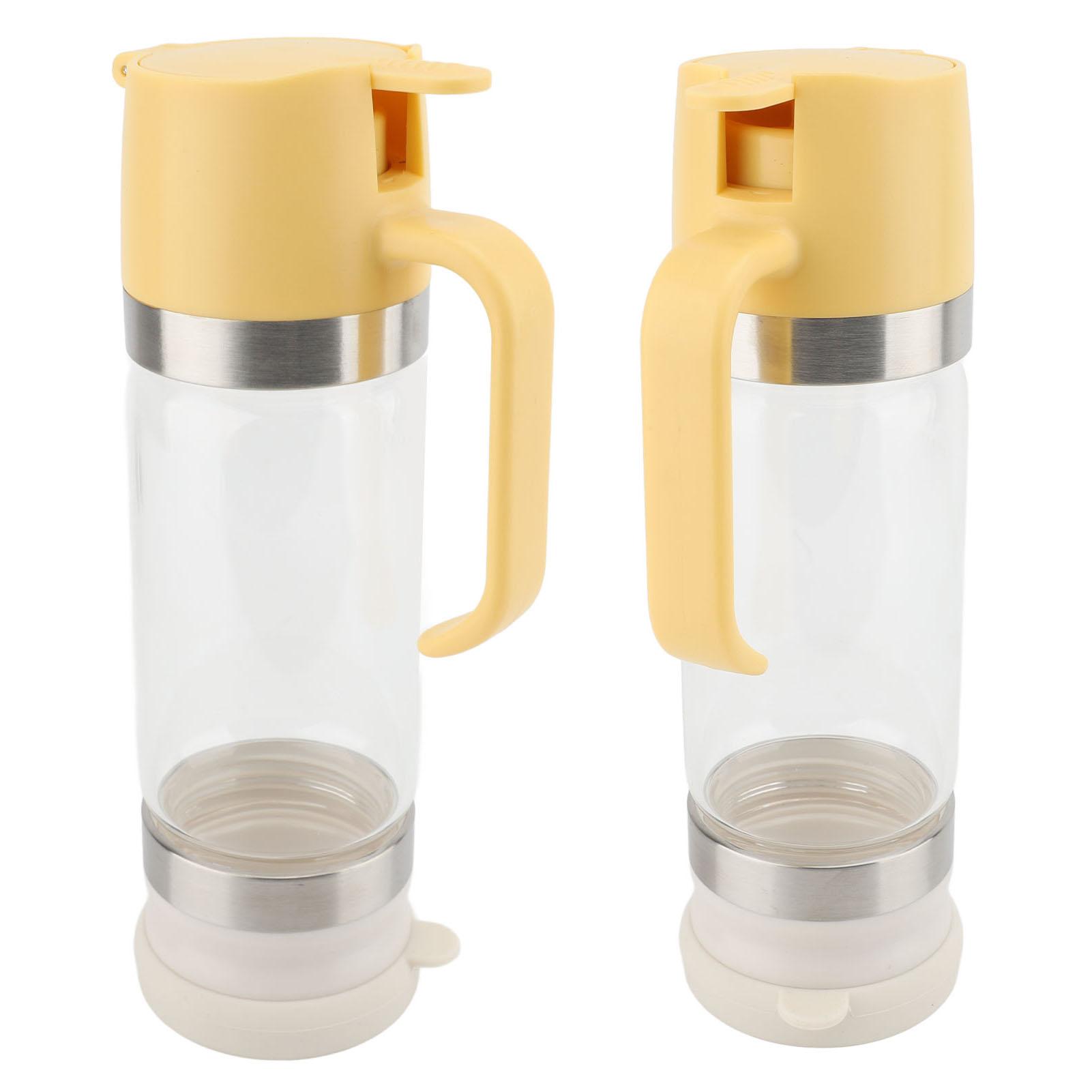 

Honey Dispenser 350ml Clear Glass Syrup Dispenser with Handle Prevent Dripping Honey Container for Coffee Shops Restaurants Home