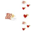 Chic Alloy Heart Stud Earrings Set For Everyday And Special Events