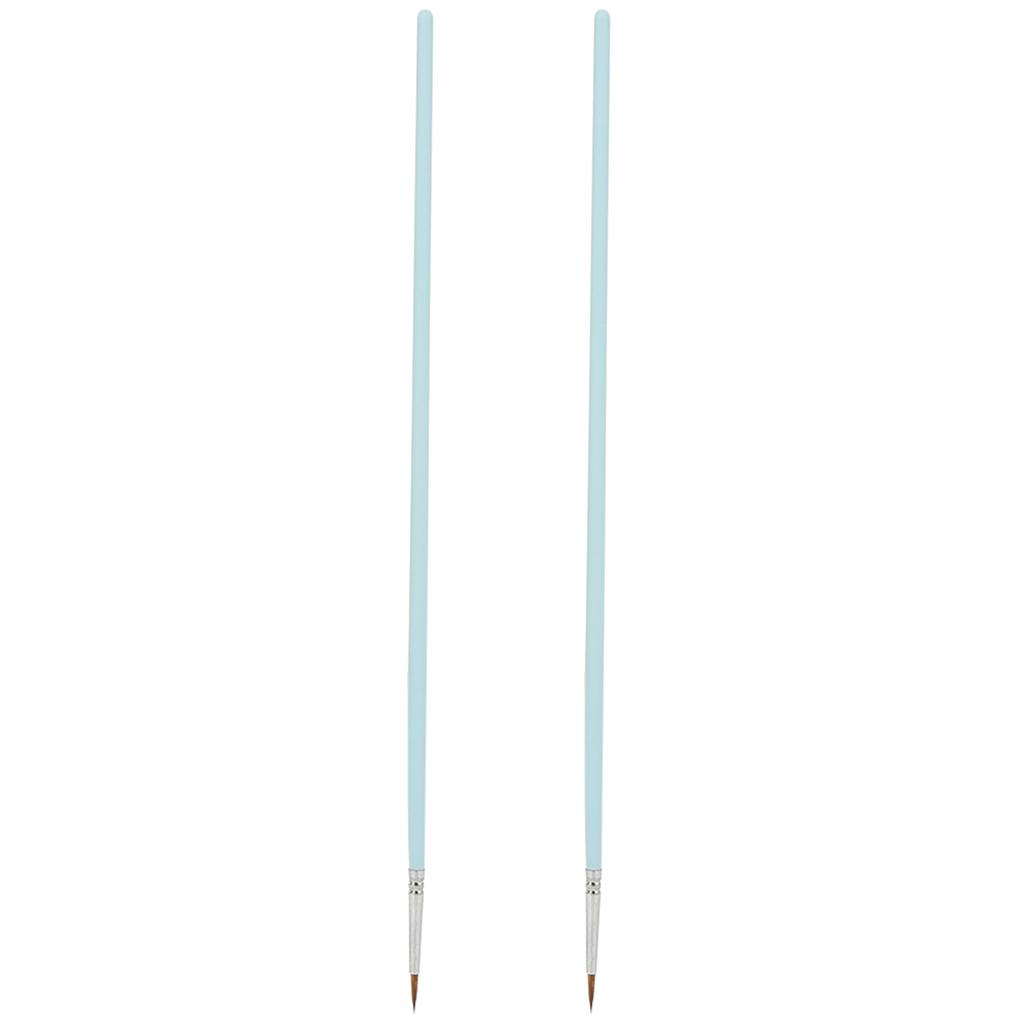 2Pcs Watercolor Painting Brush Wood Handle Nylon Wolf Hair Drawing Tool Art Supplies