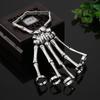 Adjustable Skull Bone Bracelet Retro Texture Halloween Hand Chain Gothic Finger Bangle  Cosplay