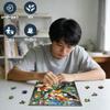 Jigsaw Puzzle, 200 Pieces, Wooden Puzzle, Hummingbird (28.45 x 28.45 cm), 3mm Thick, Irregularly Shaped Pieces, Adult-Friendly, Durable, Laser Cut, Ho
