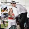 Waitress Aprons with 3Pocket Waist Aprons Commercial Waiter Half Apron with Extra Long Straps for Restaurant Server Work