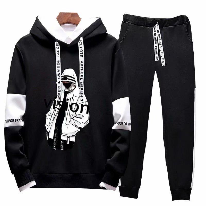 Sports Suits Men 'S Spring And Autumn Sweater Trousers Running Casual Sportswear Female Couple Two -Piece Autumn Clothes
