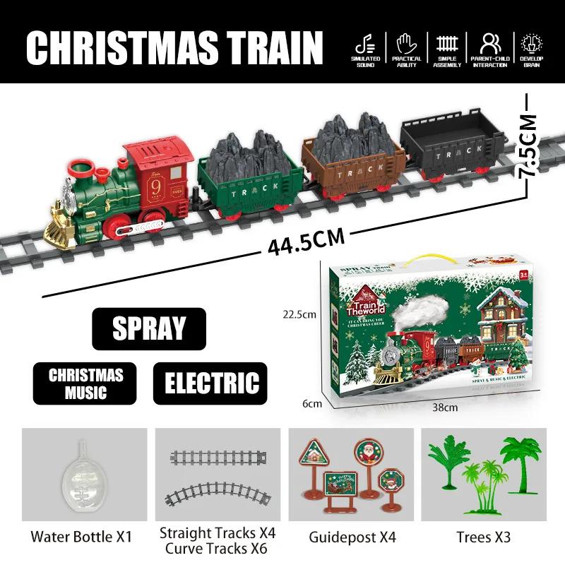 Classical Steam Train Toy - Electric Musical Railway with Lights, Ready Christmas Gift for Kids