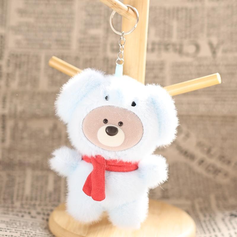 1Pcs Trendy Keychain Bear And Friends In The Forest Series Pendant Vinyl Face Bear Doll Plush Toy Kids Gift
