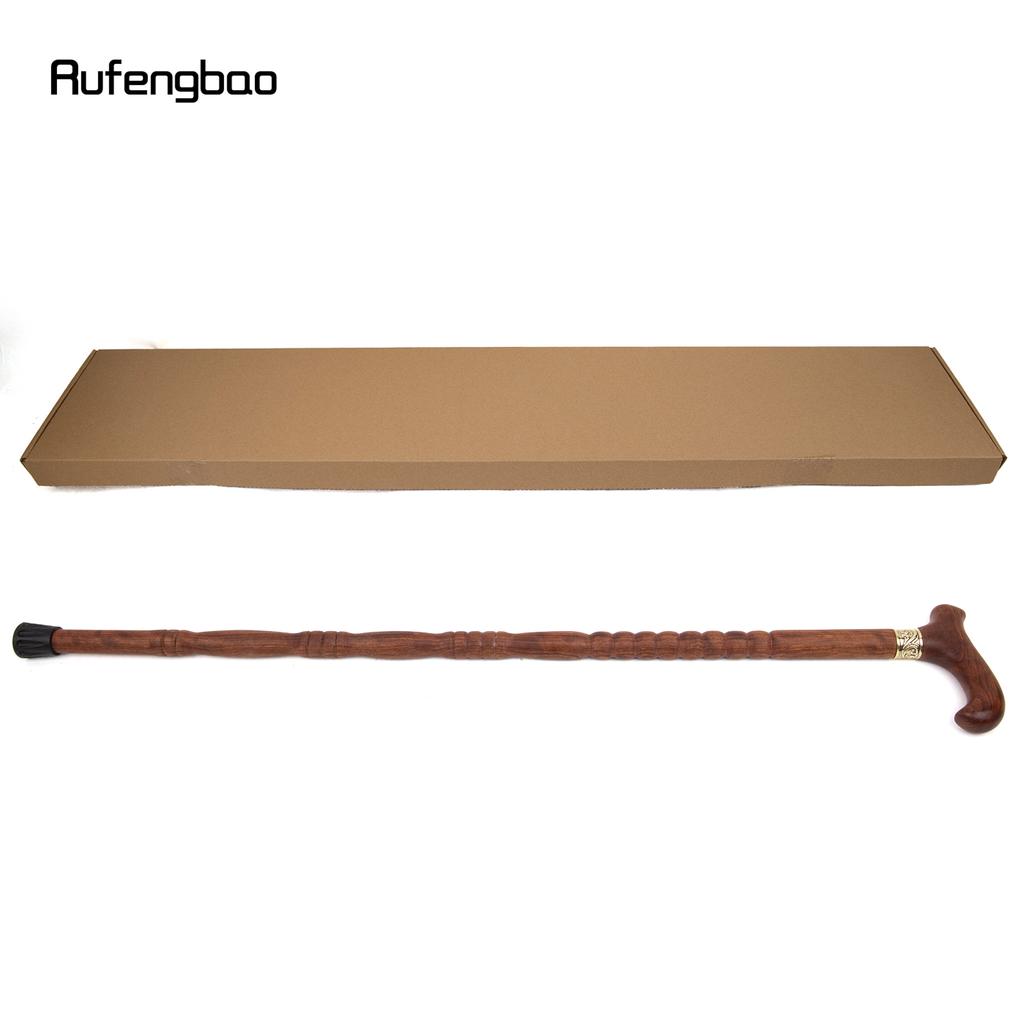 Yellow Wooden Single Joint Fashion Walking Stick Decorative Cospaly Cane Halloween Mace Crutch  Wand Crosier 92cm