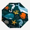 1pc Ocean Creatures Automatic Folding Umbrella, 8-Rib Durable Iron Frame, Compact Travel Umbrella for Women & Men 013