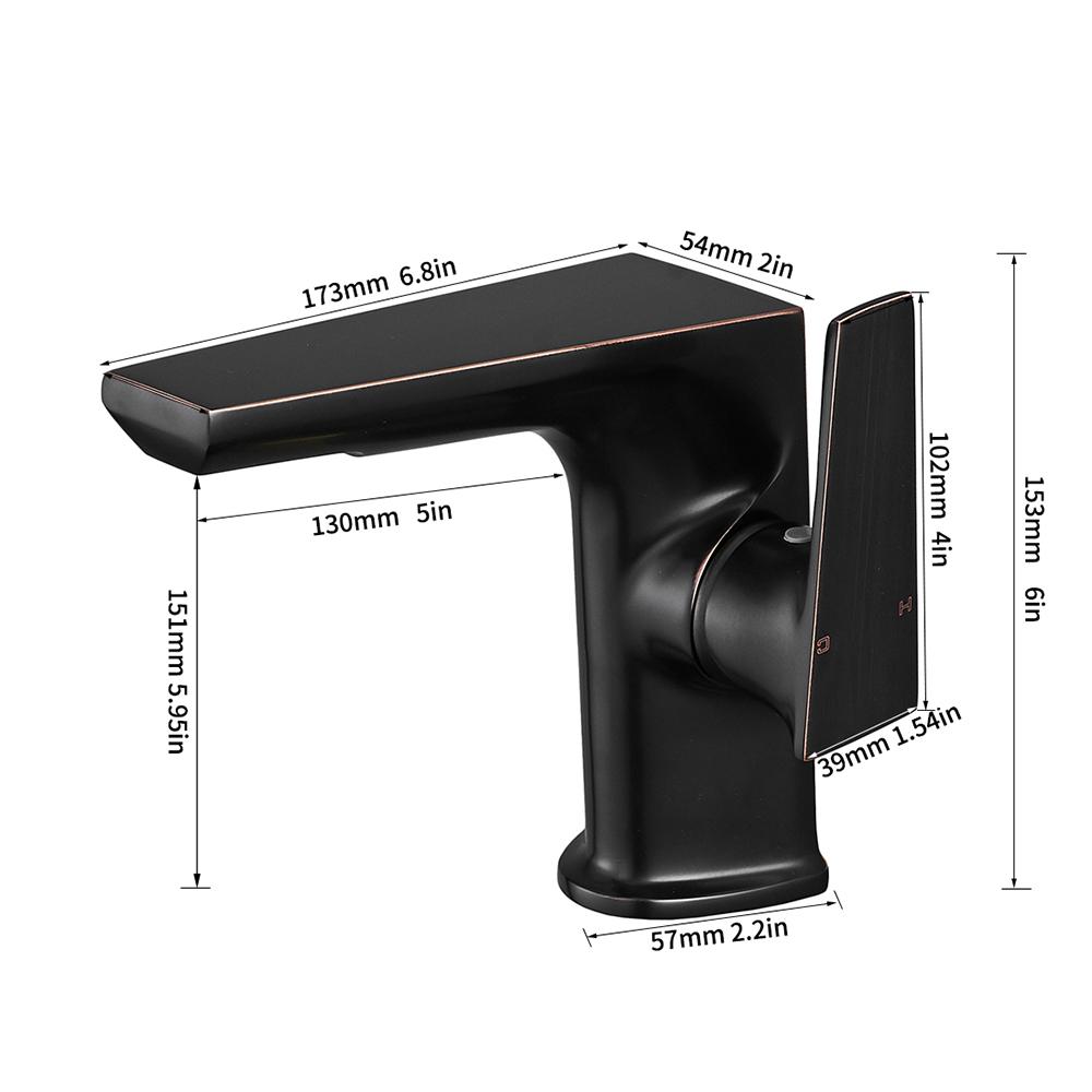 New Design Single-Hole Bathroom Sink Faucet Waterfall Water Tap with Brass Basin Mixer Ceramic Valve Core Sanitary Ware