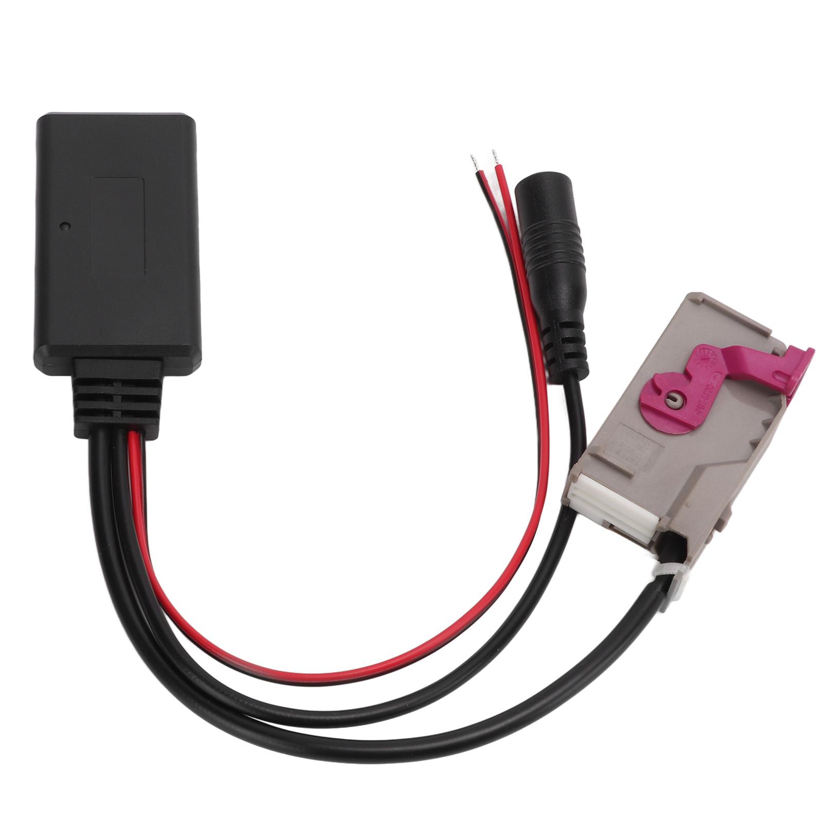 Car Wireless Adapter AUX Cable Bluetooth 5.0 with Hands Free Microphone Replacement for RNSE RNS E Host ABS