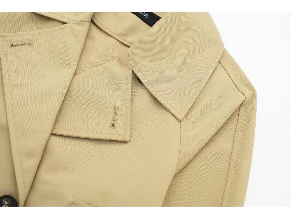 Nový jarní dámský ležérní krátký trenčkot ve streetovém stylu