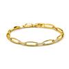 Bracelet - LUXENTER - Thylo - Shiny Cubic Zirconia - 18-carat Yellow Gold Finish - Length 18 Cm